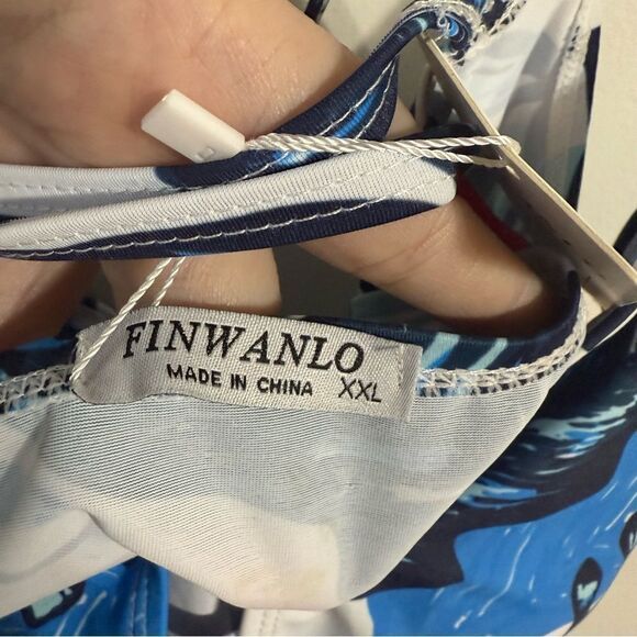 Blue Fitted Camisole Swim Top - Picture 3 of 4